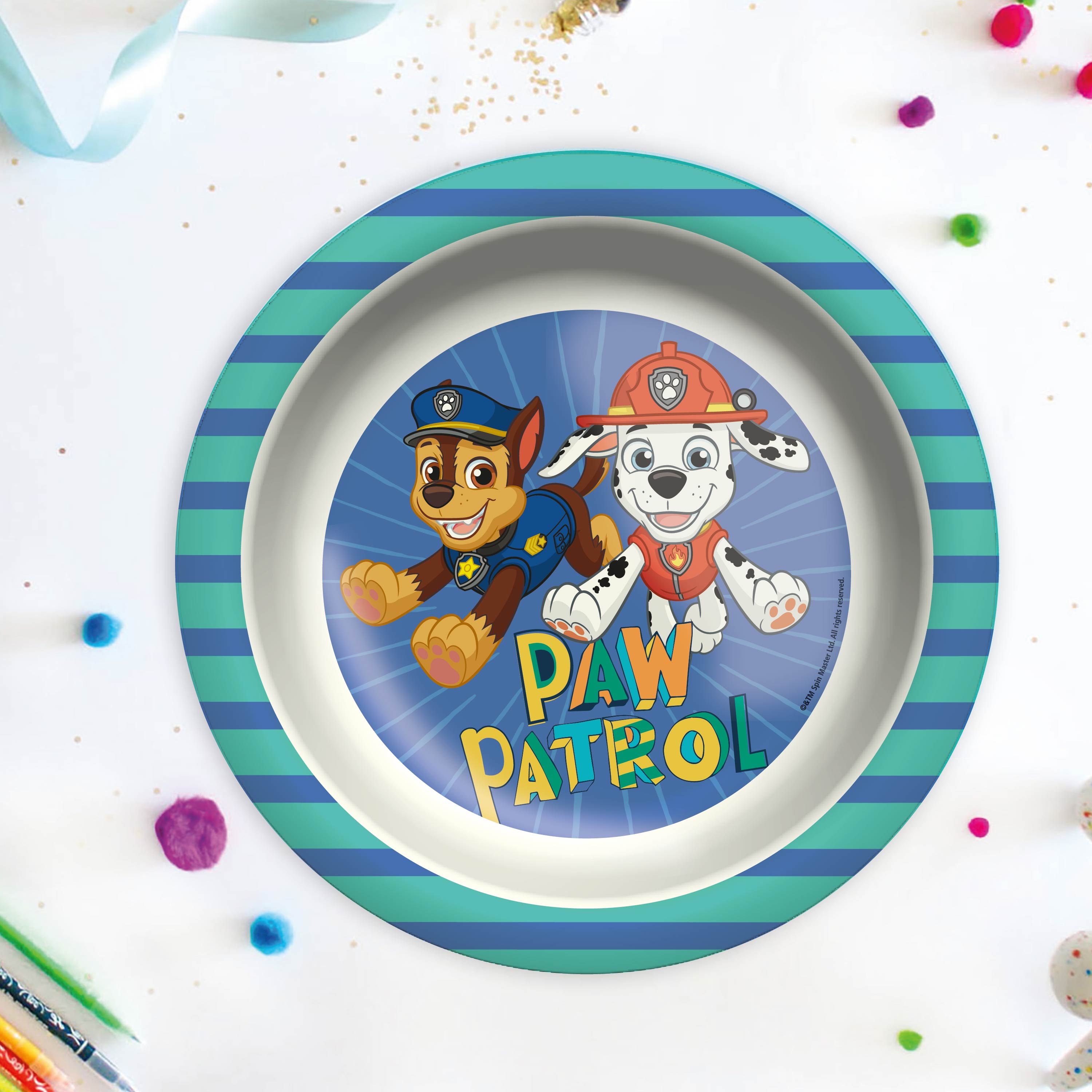 Paw Patrol Kids Plate and Bowl Set, Chase & Marshall, 2-piece set slideshow image 10 Paw Patrol Kids Plate and Bowl Set, Chase & Marshall, 2-piece set slideshow image 10