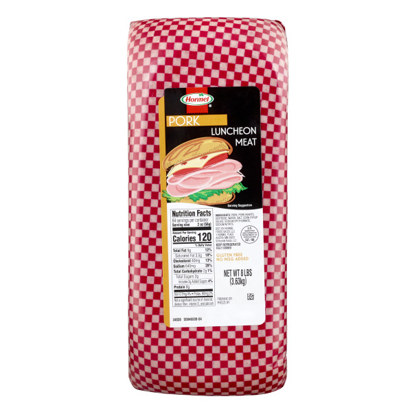 HORMEL(r) Luncheon Meat, Pork, Bag, 4/8 lb . C1N1 - Front No Plunge In Package (Hi Res)