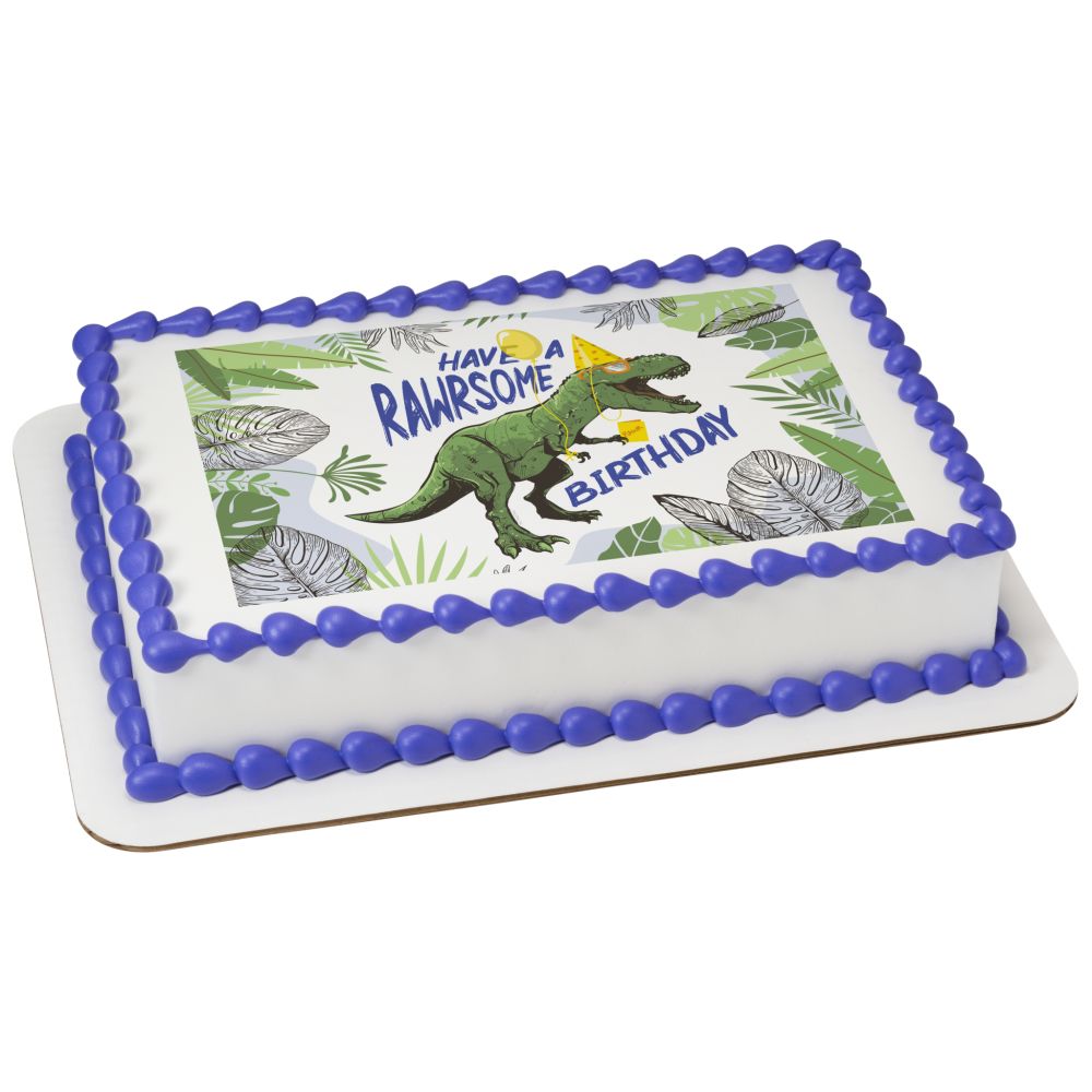 Image Cake Rawrsome Birthday Dino