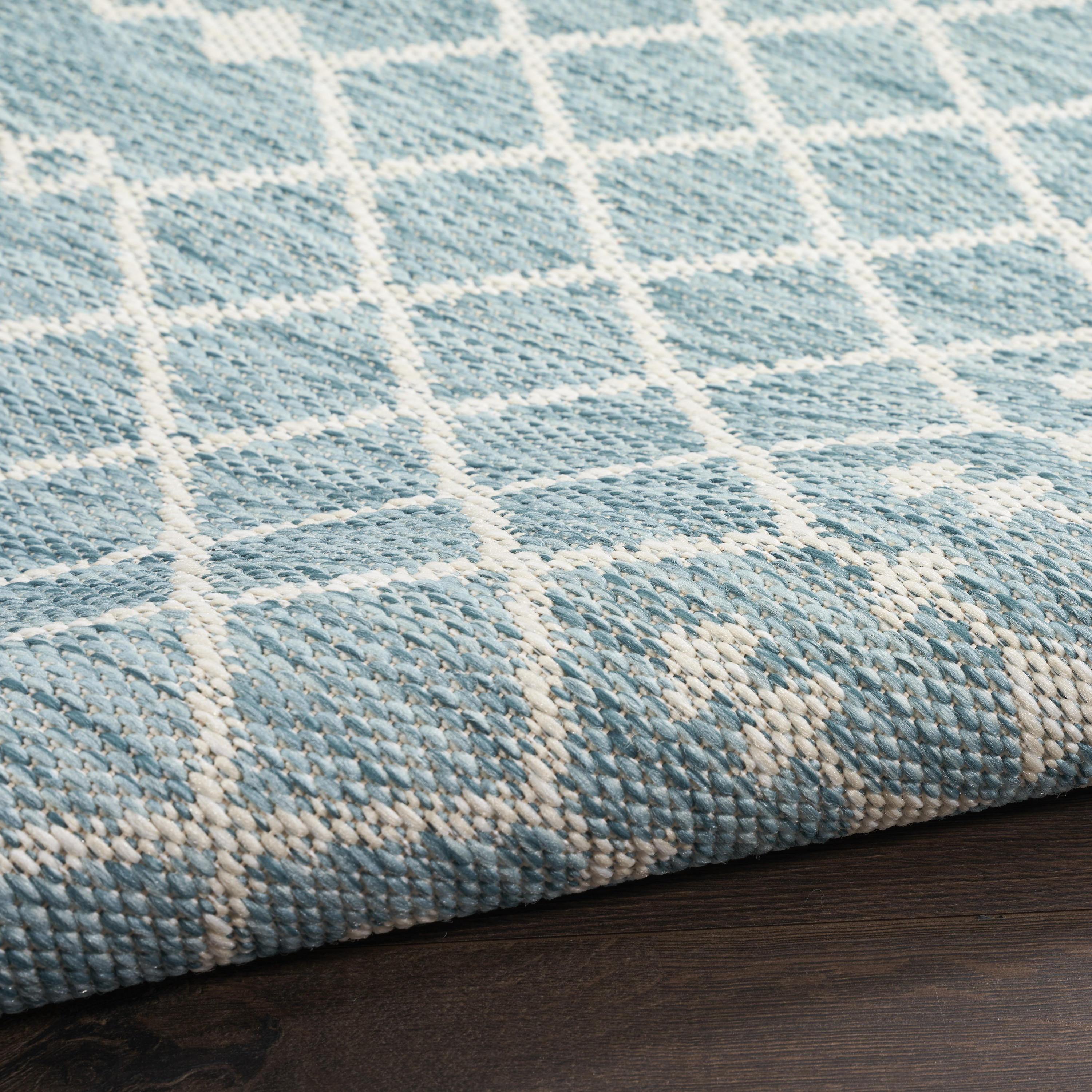 Nourison Positano 4' x 6' Aqua Modern Rug