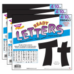 TREND Black 4" Friendly Combo Ready Letters&reg;, 3 Packs T-79802-3