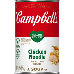 Campbell’s Condensed Healthy Request Chicken Noodle Soup, 50 Ounce Cans, 12-Pack