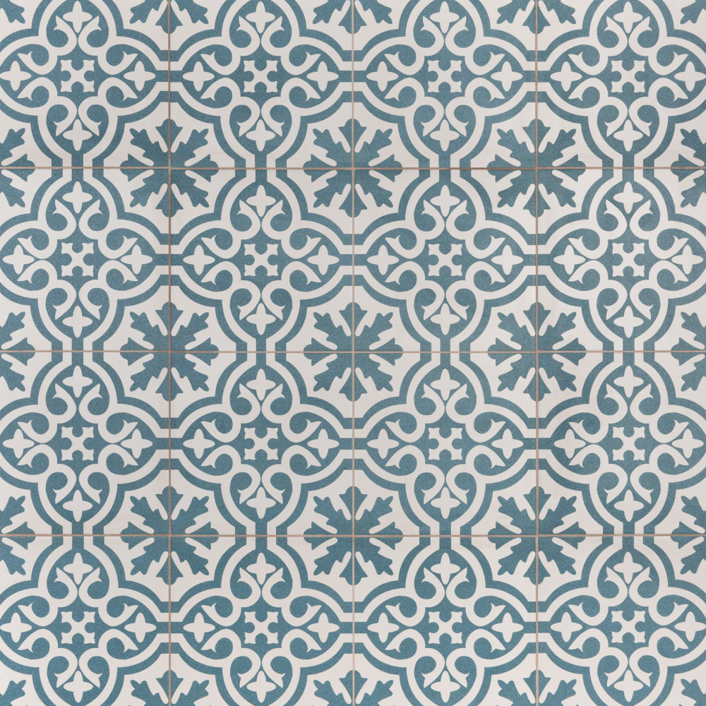 Berkeley Blue 17.63x17.63 Square Ceramic Floor and Wall Digital Pattern