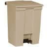 Rubbermaid Commercial, Legacy, 18 gal, Plastic, Beige, Rectangle, Receptacle