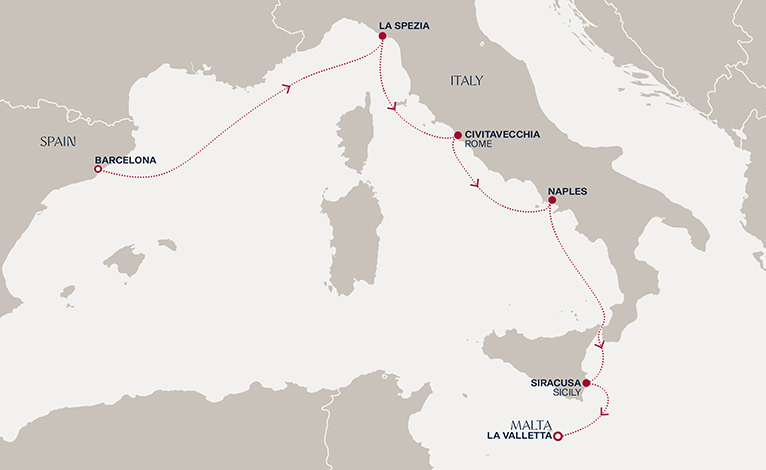 Itinerary map