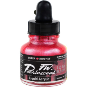 FW Acrylic Ink, Pearlescent Hot Mama Red, 29.5 mL