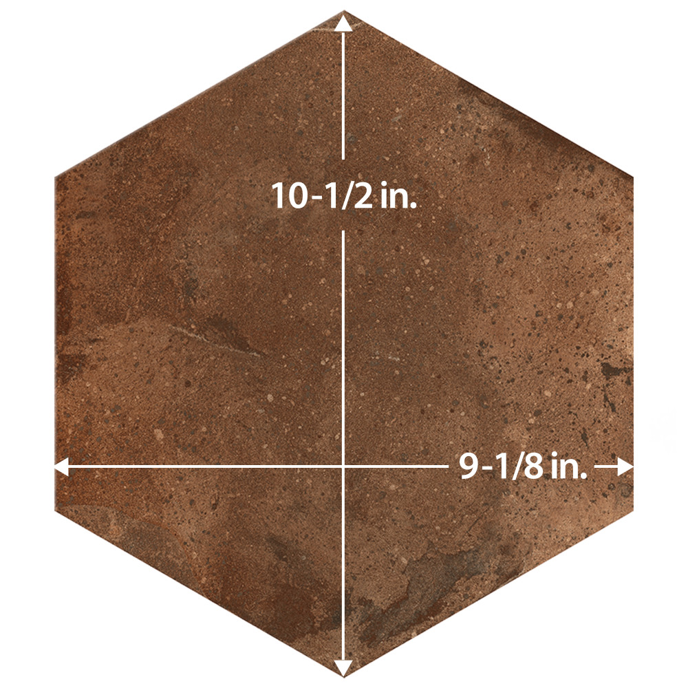 Archai Hex Bold 9-1/8 in. x 10-1/2 in. Porcelain Floor and Wall Tile