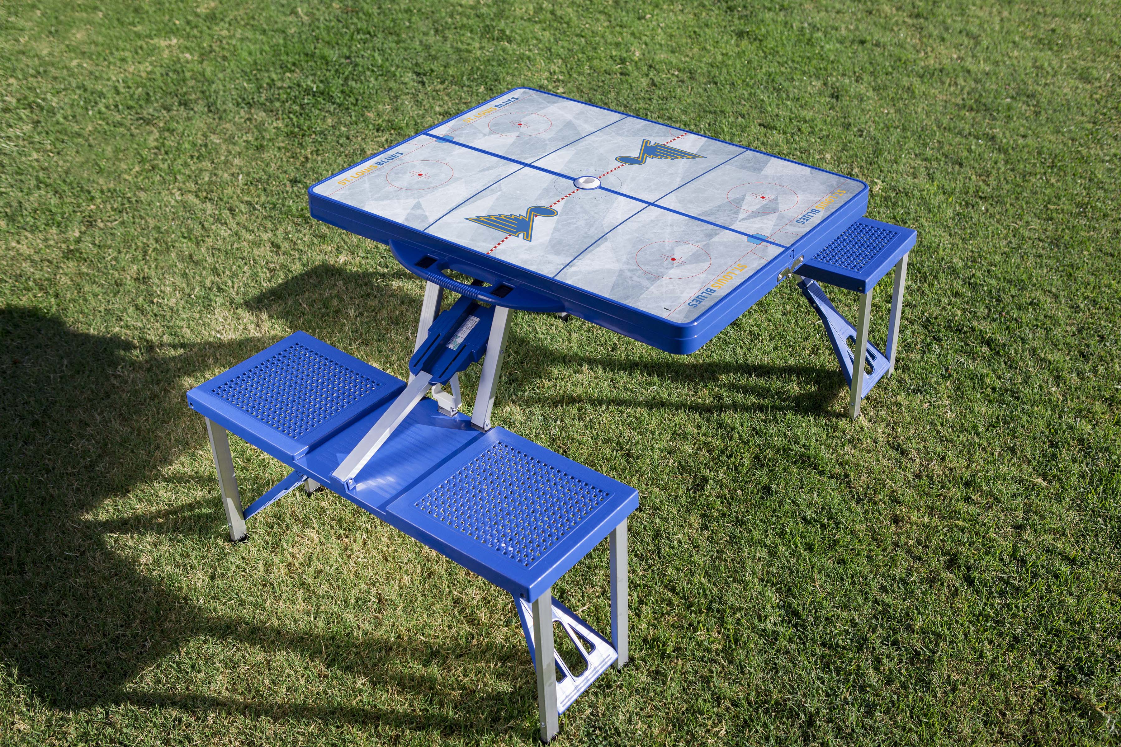 St Louis Blues - Picnic Table Portable Folding Table with Seats