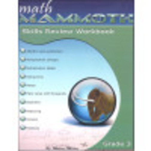 Math Mammoth Grade 3 Color Skills Review Workbook (2018 Edition)