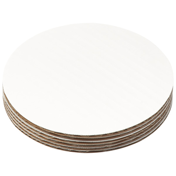 6" Round Waxed Corrugated Cake Board