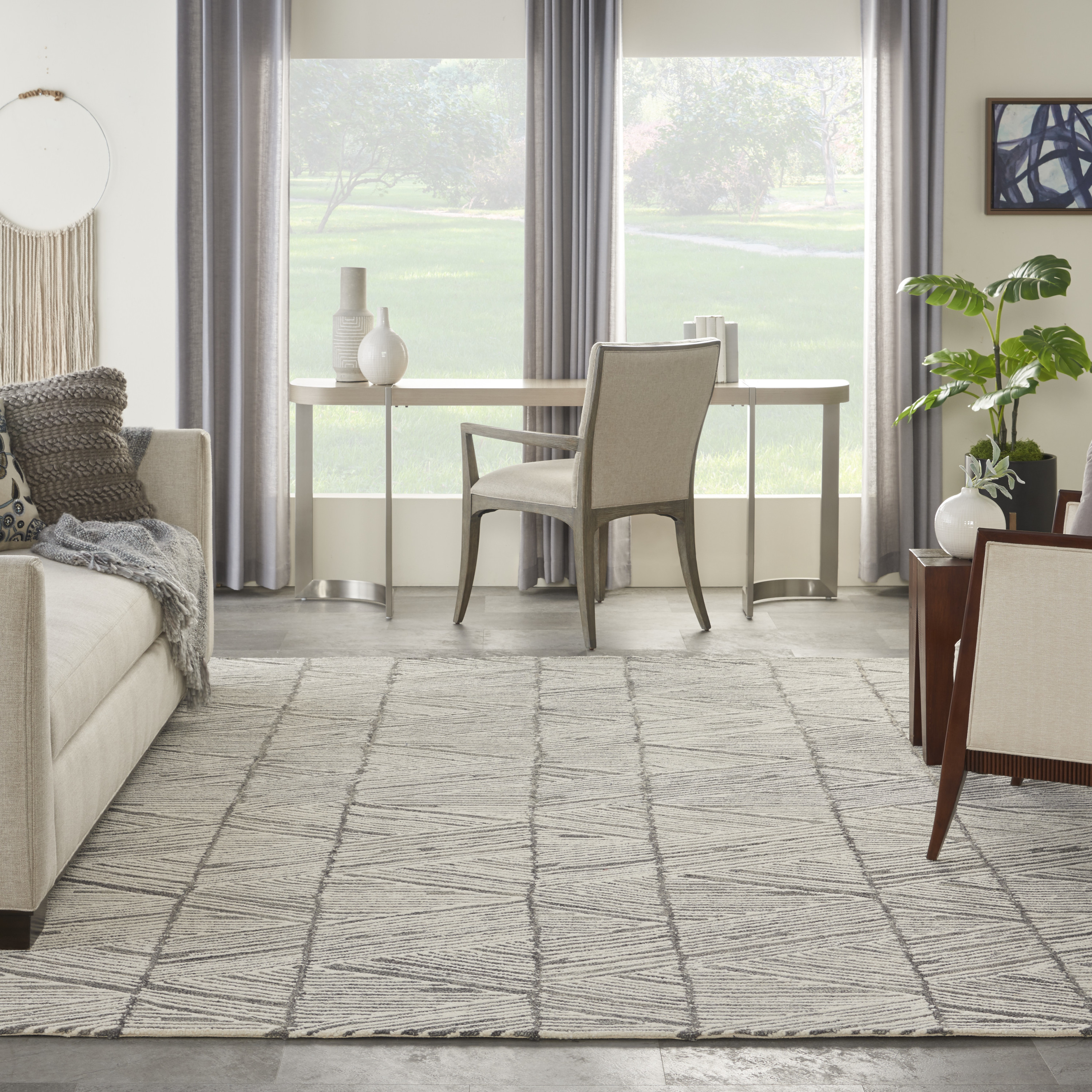 Nourison Colorado 8'3" x 11'6" Grey White Modern Indoor Rug