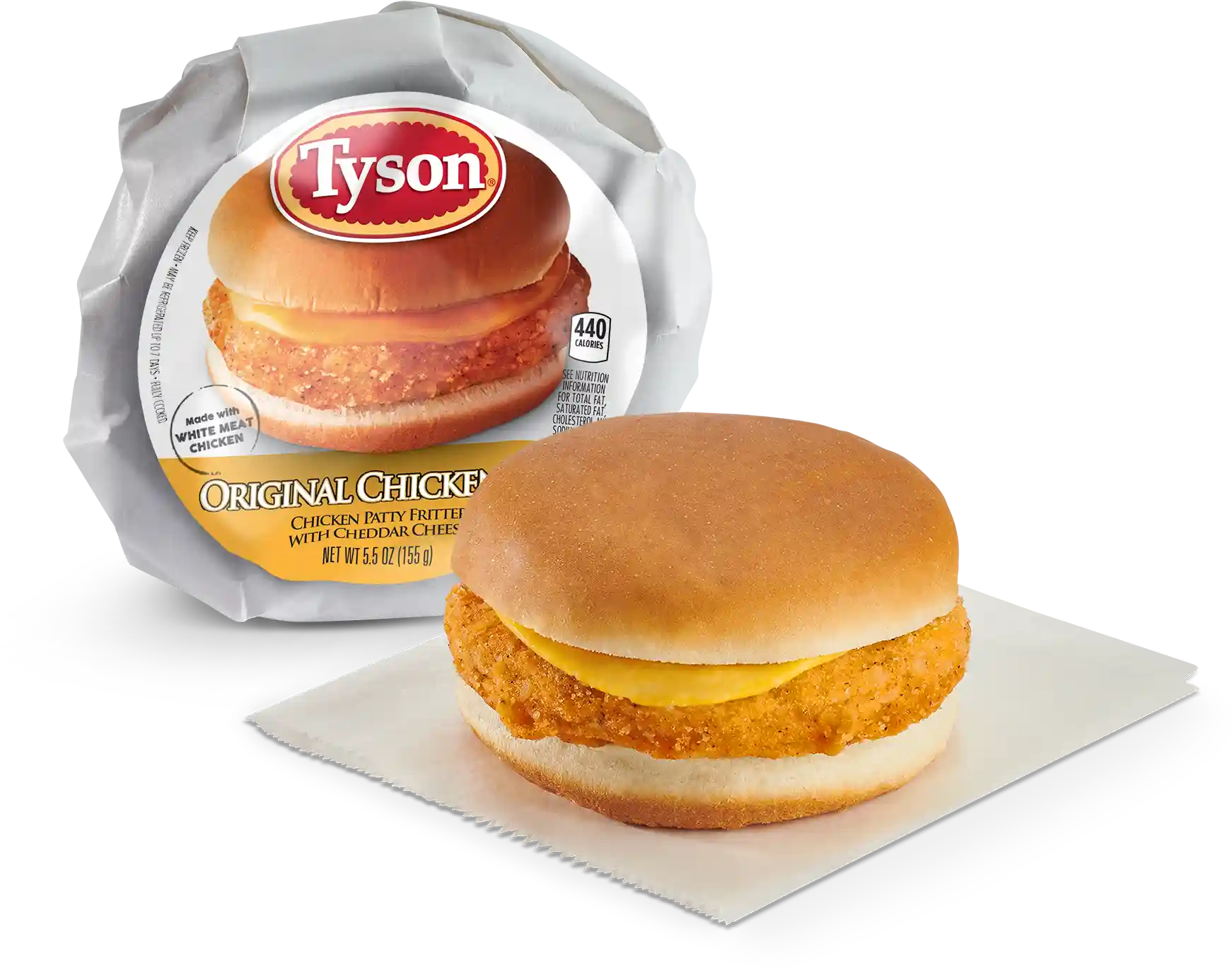 Tyson® Original Chicken Sandwich with Cheddar Cheese on a Bunhttps://images.salsify.com/image/upload/s--79dnmjvR--/q_25/dwtsk8bav2nnglz1ioj7.webp