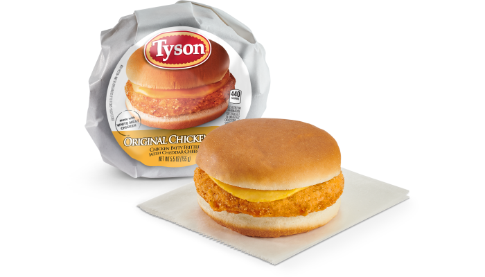 Tyson® Original Chicken Sandwich with Cheddar Cheese on a Bun_image_1