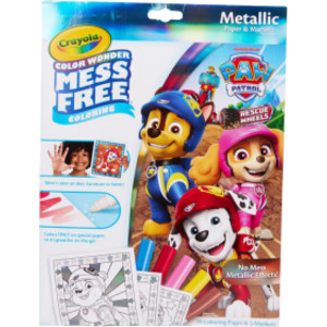Color Wonder Metallic Coloring Pages & Markers, Paw Patrol