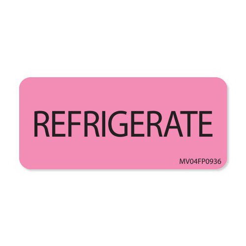 PDC Healthcare LABELREFRIGERATE 1X2.25 420 FLUORES PINK