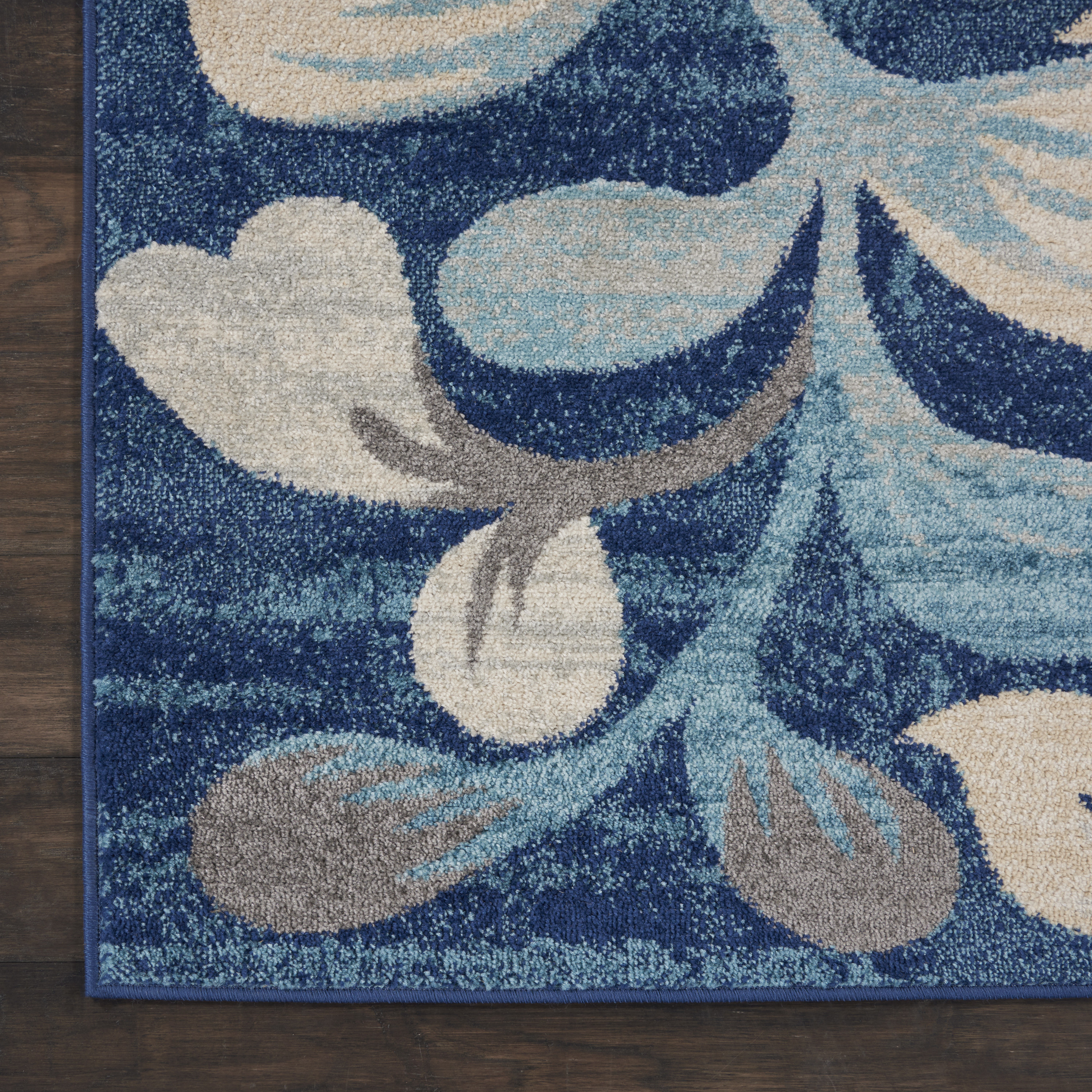 Nourison Tranquil 8' x 10' Navy Farmhouse Indoor Rug