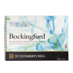 St Cuthberts Bockingford Watercolor Pad Cold Pressed Spiral Binding 140lb 12 Sheet 10x14 inch