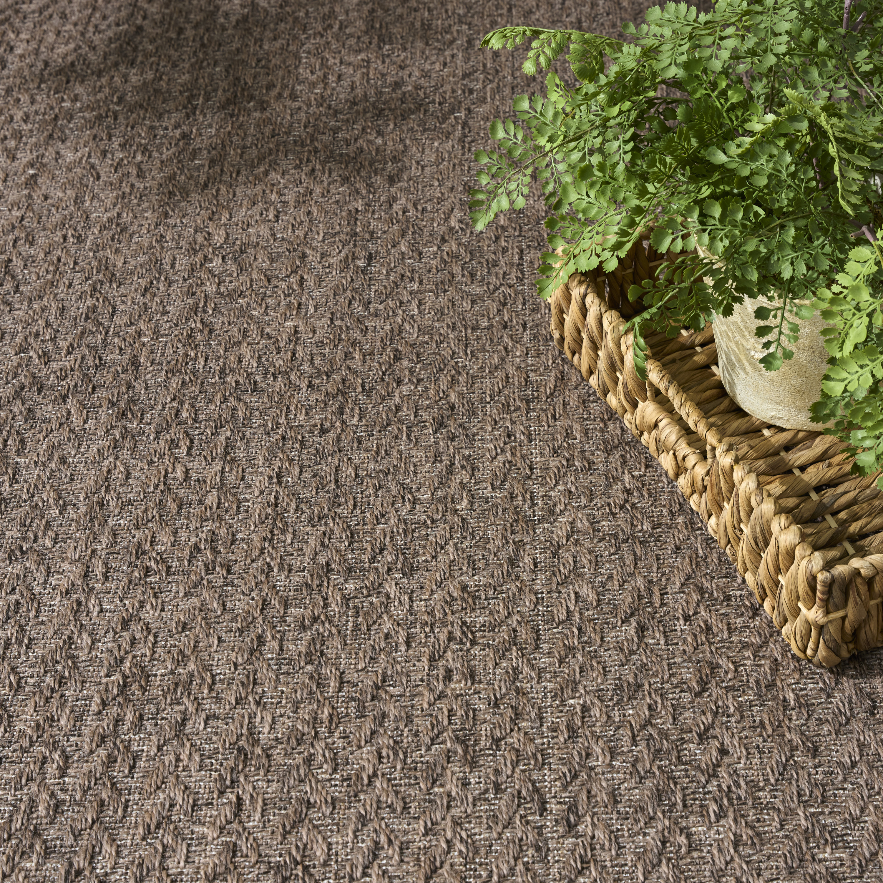 Nourison Tulum 6' x 9' Brown Outdoor Rug