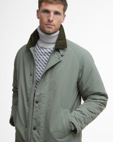 Winter Wadded Showerproof Mac Green Slate