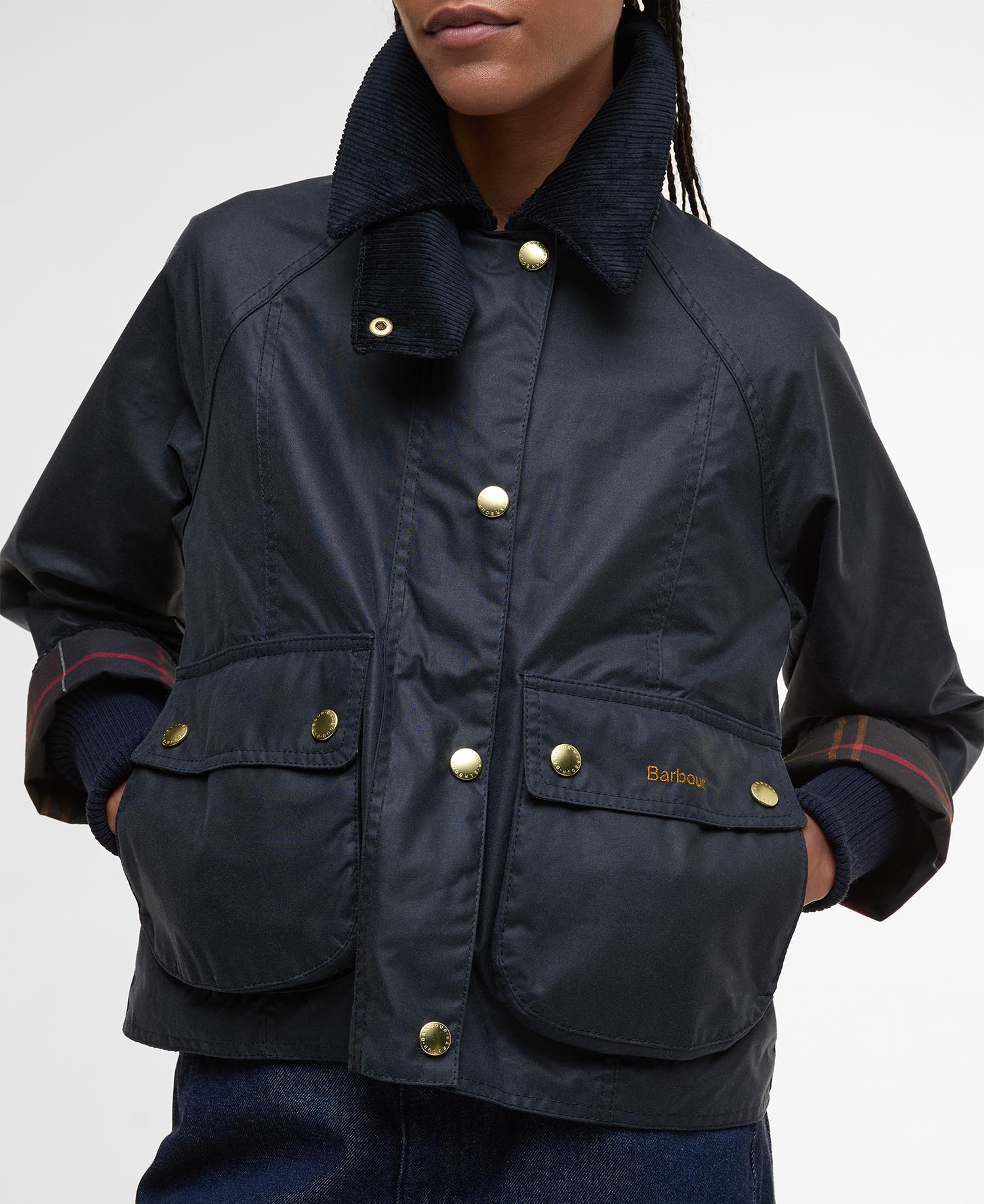 Cropped Beadnell Waxed Jacket image number 5