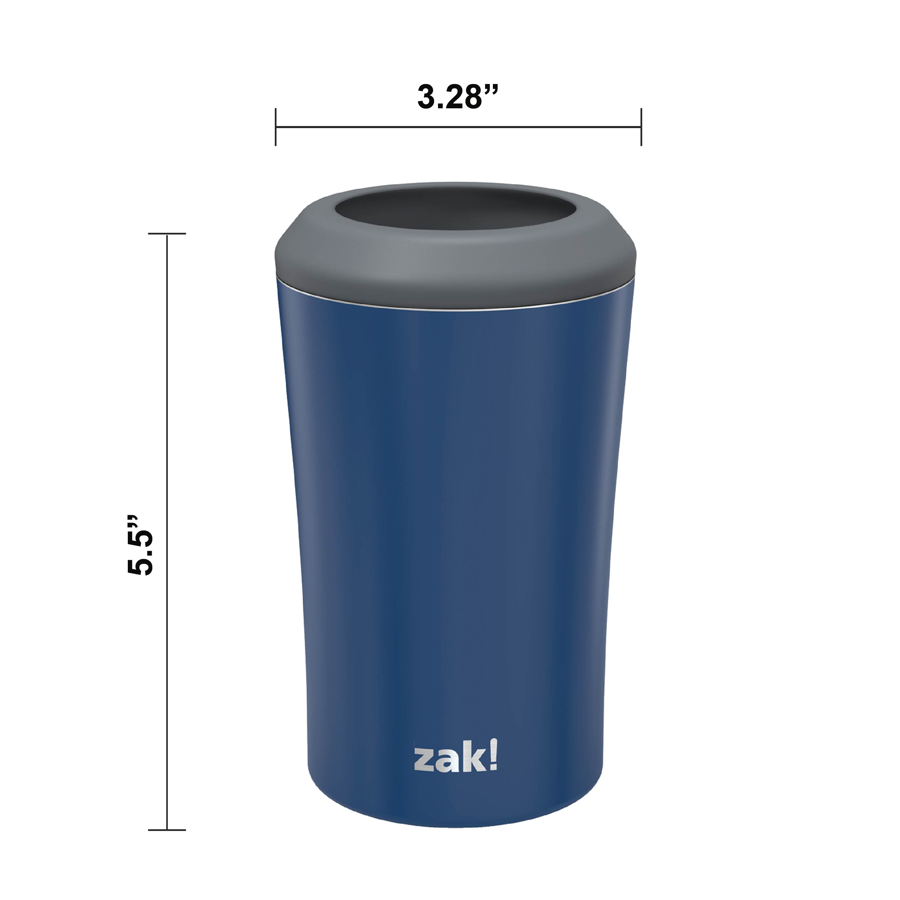 Zak Hydration 12 ounce Double Wall Stainless Steel Can and Bottle Cooler with Vacuum Insulation, Indigo slideshow image 5