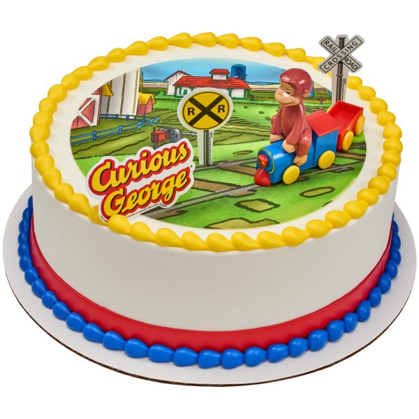 Curious George® Train PhotoCake® Edible Image® DecoSet® Background
