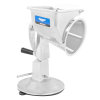 King Kutter™ manual food processor with suction cup base and shredder-cut, string-cut, and thin-slice-cut cones