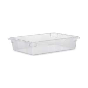 Rubbermaid Commercial, Food/Tote Box, 8.5 Gal, 26" X 18" X 6", Clear