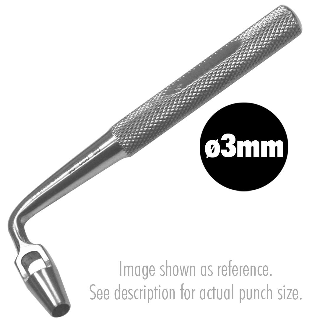 Tissue Punch, reusable, angled, 3mm diameter, 4", 10cm