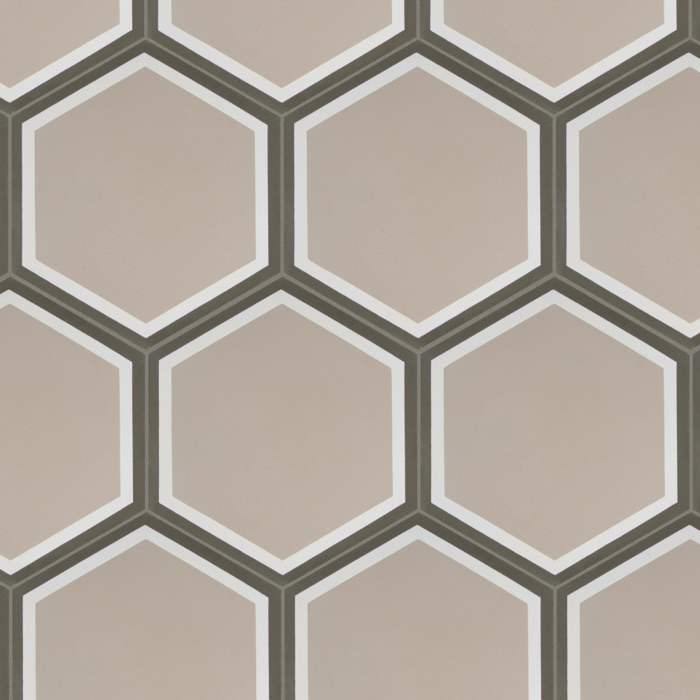 Sample – Cemento Hex Holland Channel Cement Floor and Wall Tile