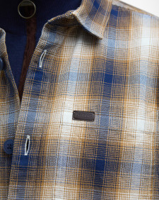 Sandside Check Overshirt Classic Navy
