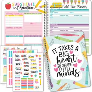 Colorful Undated Teacher Planner and Lesson Plan Book