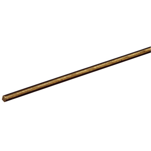 The SteelWorks Brass Oil Finish Threaded Coarse Rod #6-32 x 1'