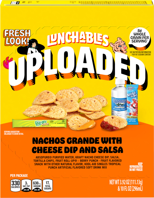 Lunchables Uploaded Nachos Grande Meal Kit, Fruit Roll Up Sour, & Kool-Aid Tropical Punch, 13.92 oz Box