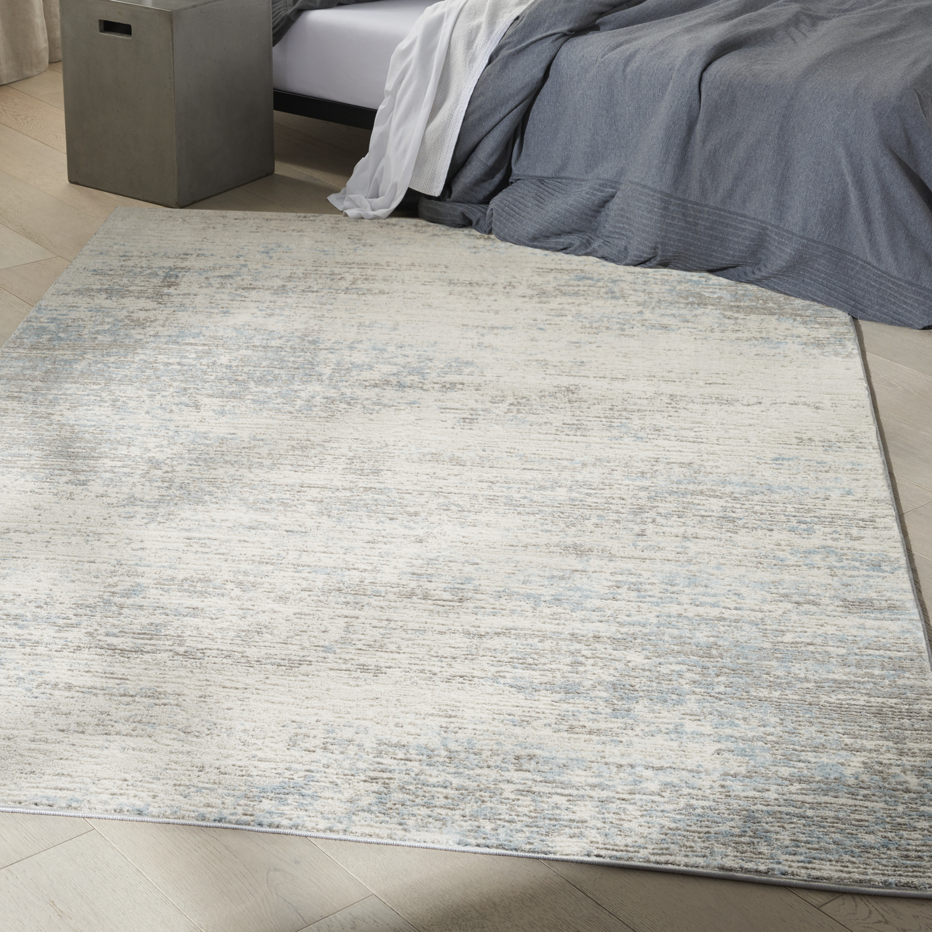 Calvin Klein CK029 Captivating 7'10" x 9'10" Cream Blue Modern Indoor Rug