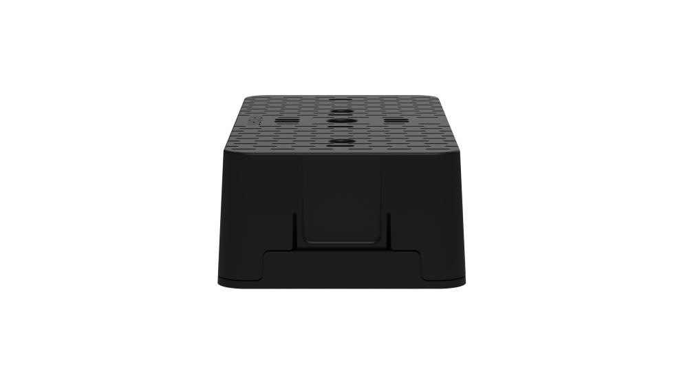 PoE+ SecureMount is an enclosure that provides a safe place for 1 or 2 PoE+ Network Adapters. It's mounting plate can be secured under a table or somewhere safe, and the top case has two snap in cavities for the adapters along with cable routing channels to prevent any unwanted cable tugs. Once installed, LEDs from the PoE adapters inside are easily visible through the top.