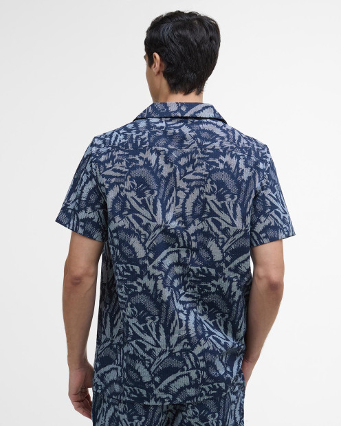 Kew Printed Short-Sleeved Shirt Navy