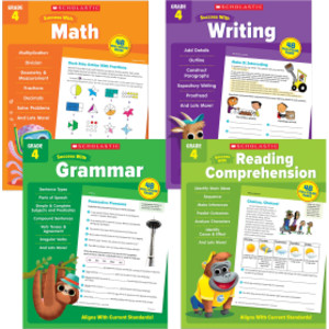 Scholastic Forth Grade Success Workbooks, 4 Book Set