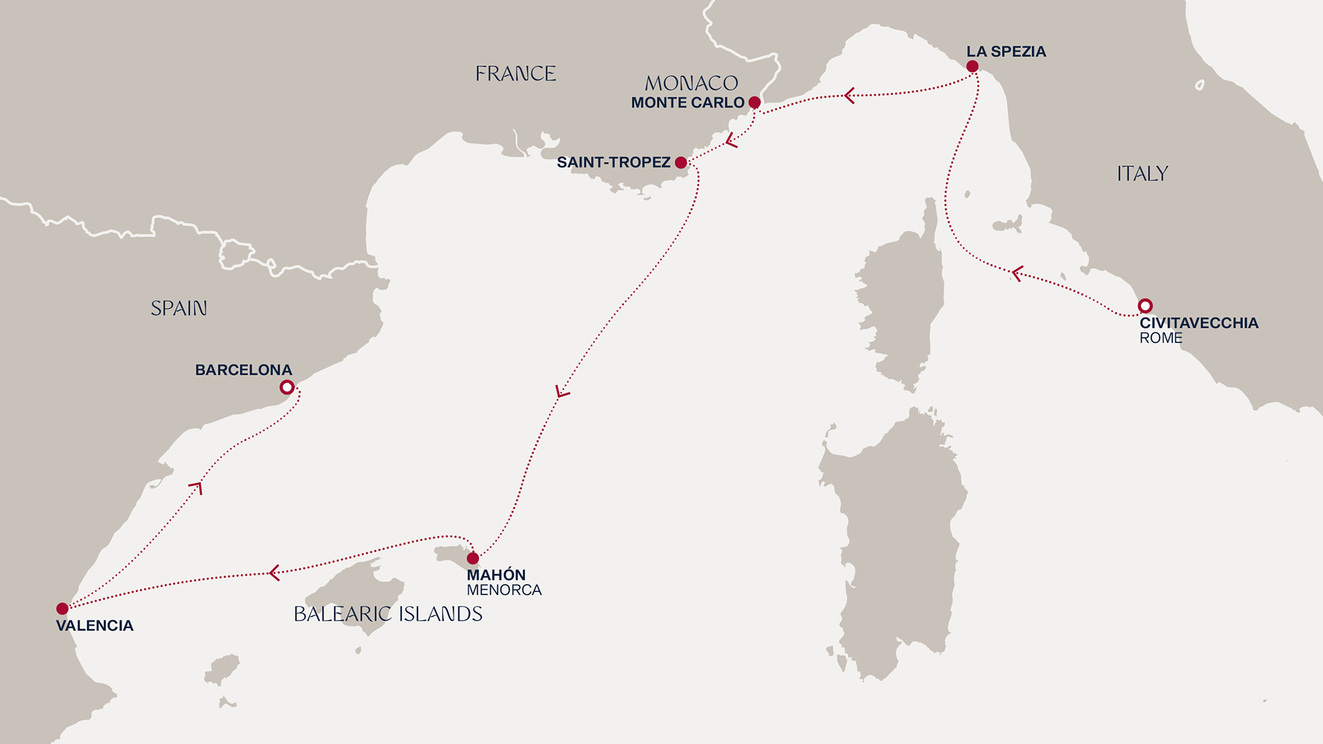 Itinerary map