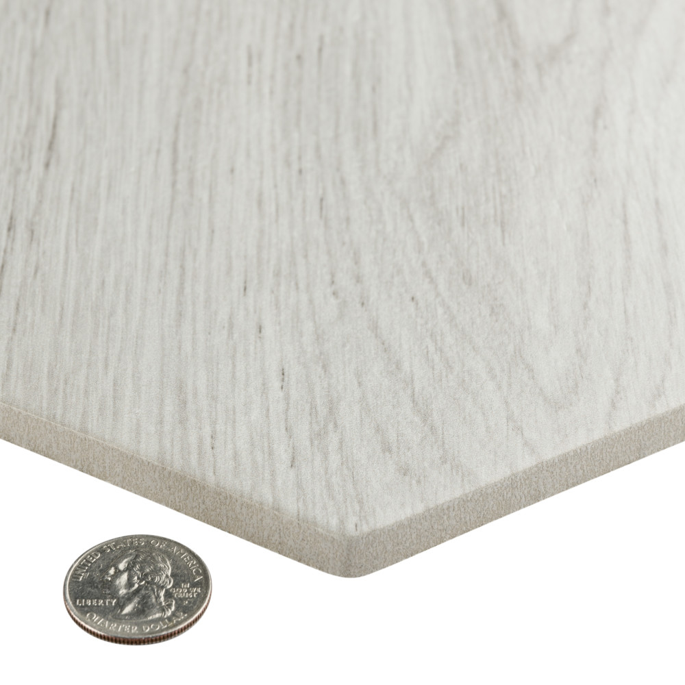 Natura Hex White 14-1/8 in. x 16-1/4 in. Porcelain Floor and Wall Tile