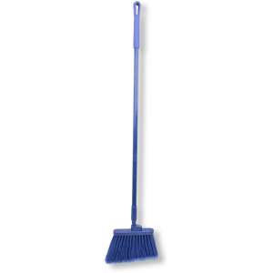 Carlisle, Sparta®, 12in, Color Coded Duo-Sweep® Flagged Angle Broom, Polyester Bristles, Blue