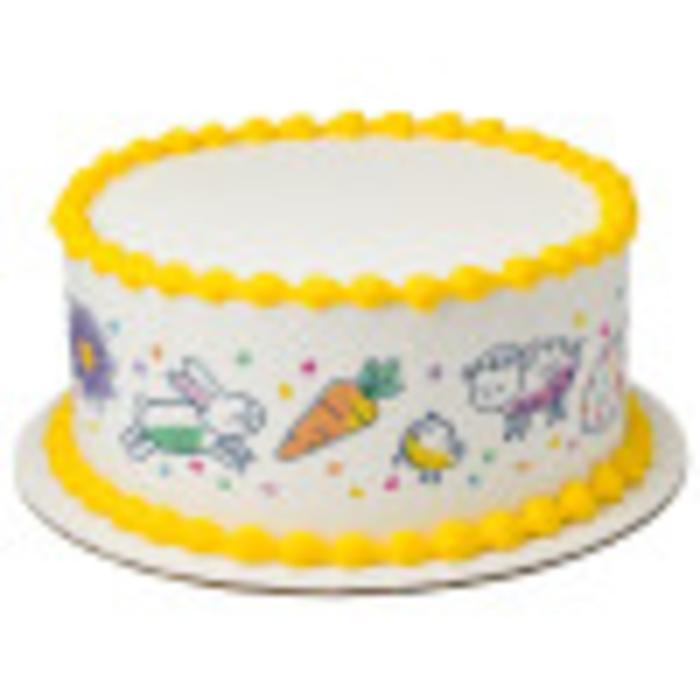 Order Hoppy Easter Doodle Bunny Edible Image® by PhotoCake® Cake from