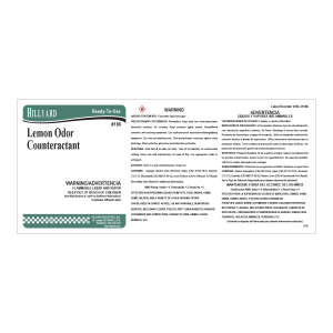 Label RTU 186 Lemon Odor Counteractant