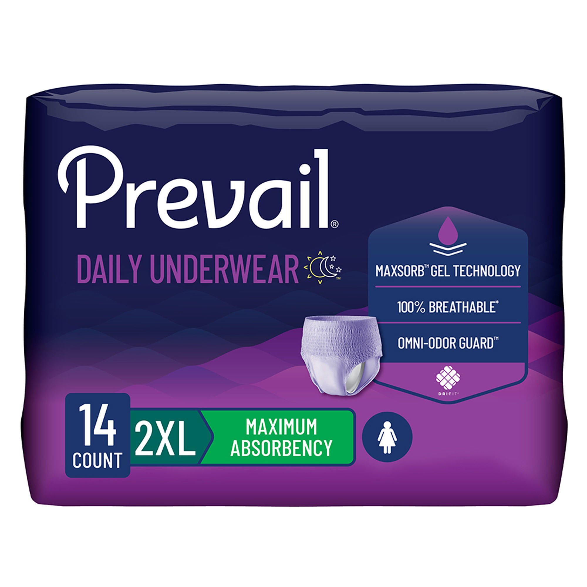 Prevail® for Women Daily Absorbent Underwear, 2X-Large