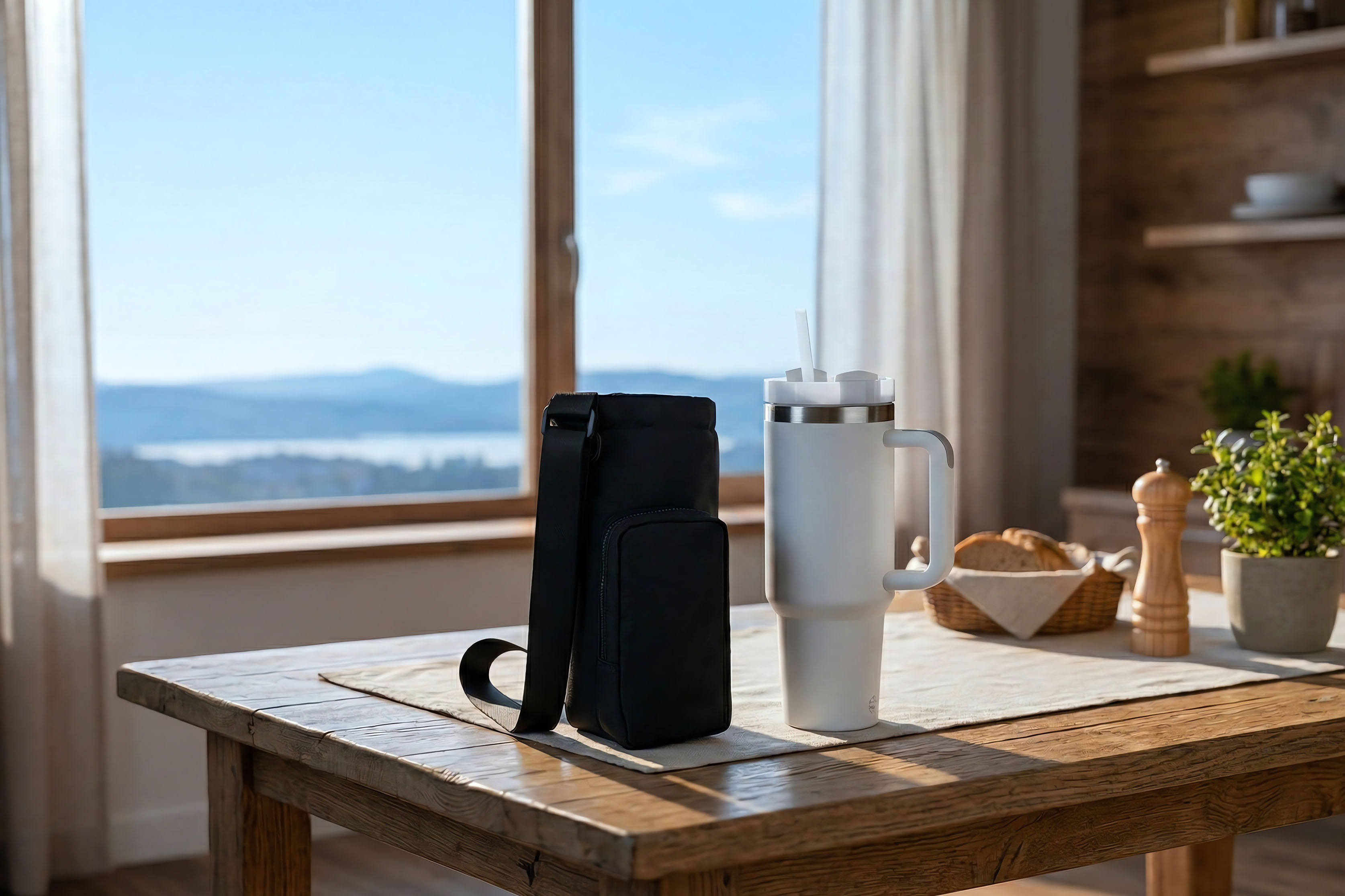 Eclipse Tumbler Tote with 40oz Stainless Travel Mug