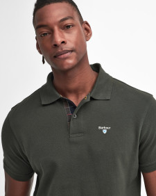 Tartan Pique Polo Shirt Seaweed