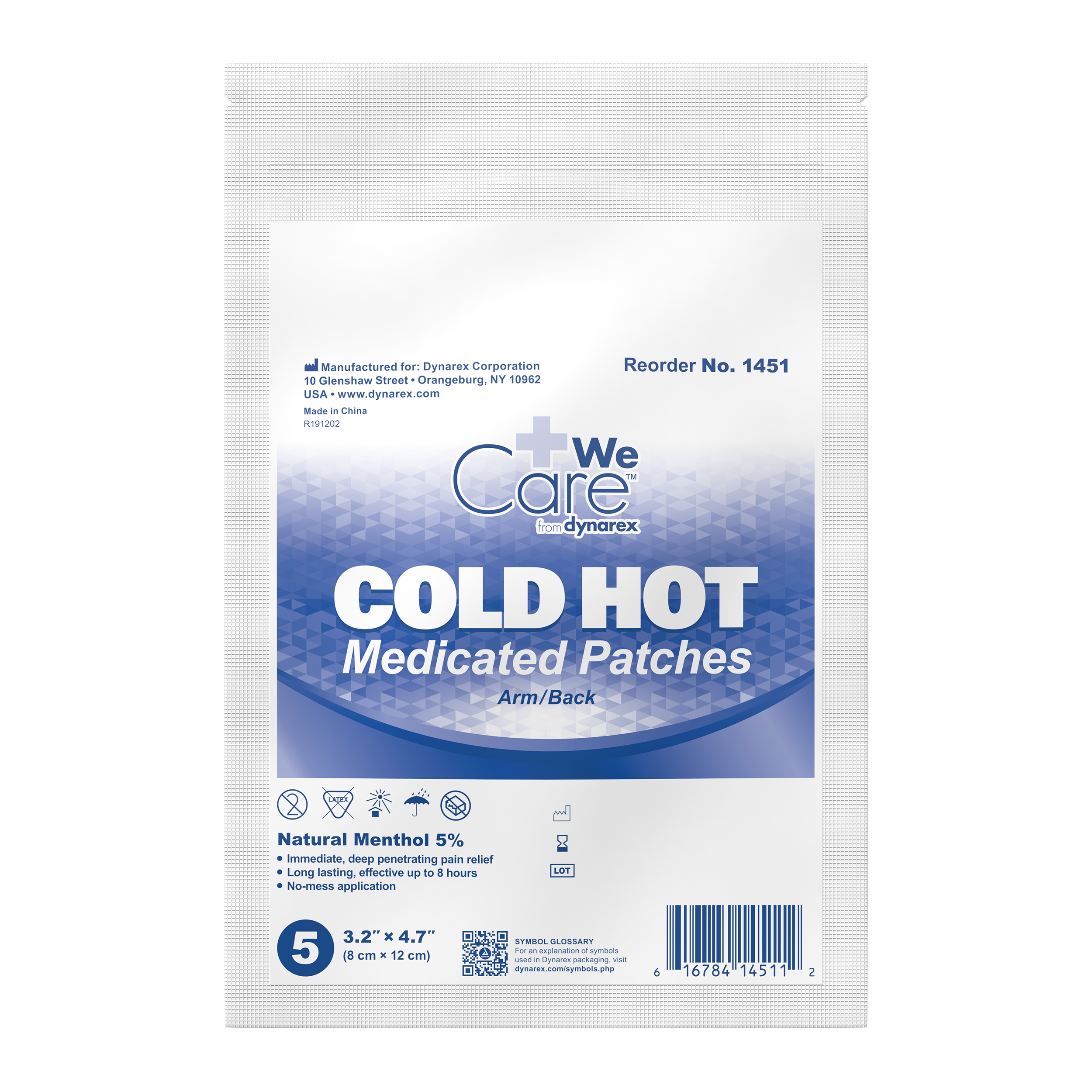 Cold Hot Medicated Patches - Arm/Neck
