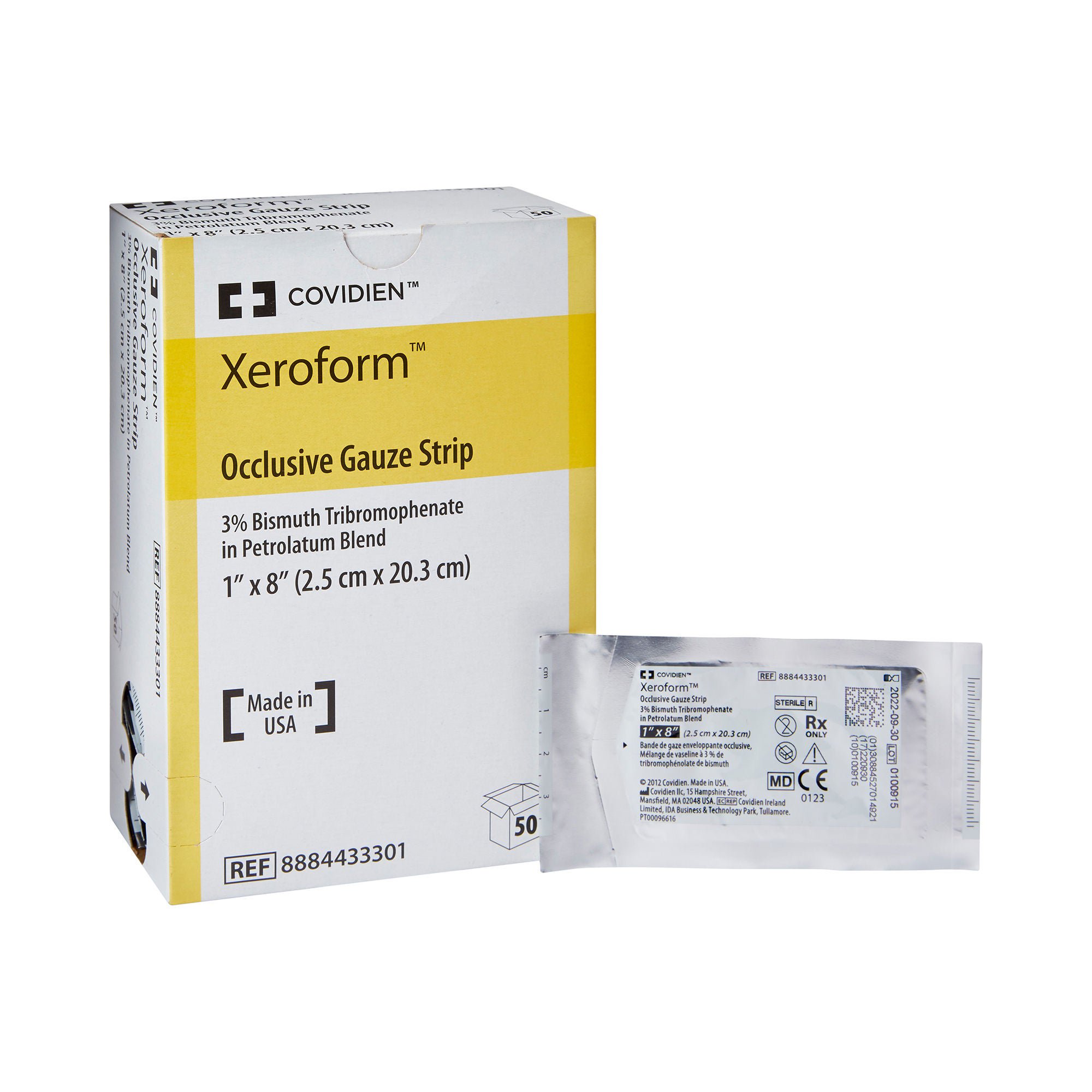 Xeroform™ Occlusive Petrolatum Impregnated Dressing, 1 x 8 inch