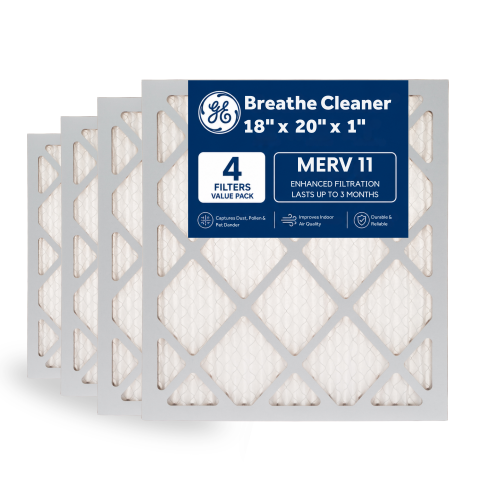 HVAC Furnace Filters 18x20x1 MERV 11 (4 Pack)
