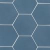 6th Avenue Marlin Blue 6″ Hexagon Glossy